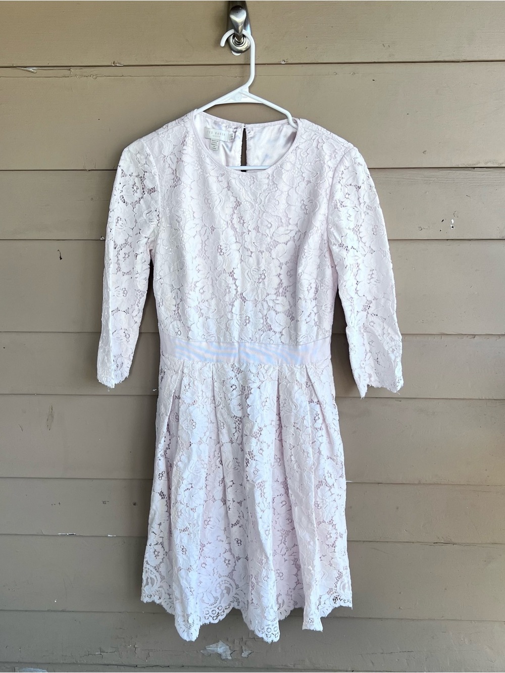 Ted Baker London 'Ameeya' floral lace fit-and-flare dress Size 6 Wedding Party